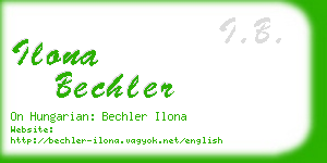 ilona bechler business card